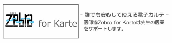 電子カルテ 医師協Zebra for Karteは先生の医業をサポートします。